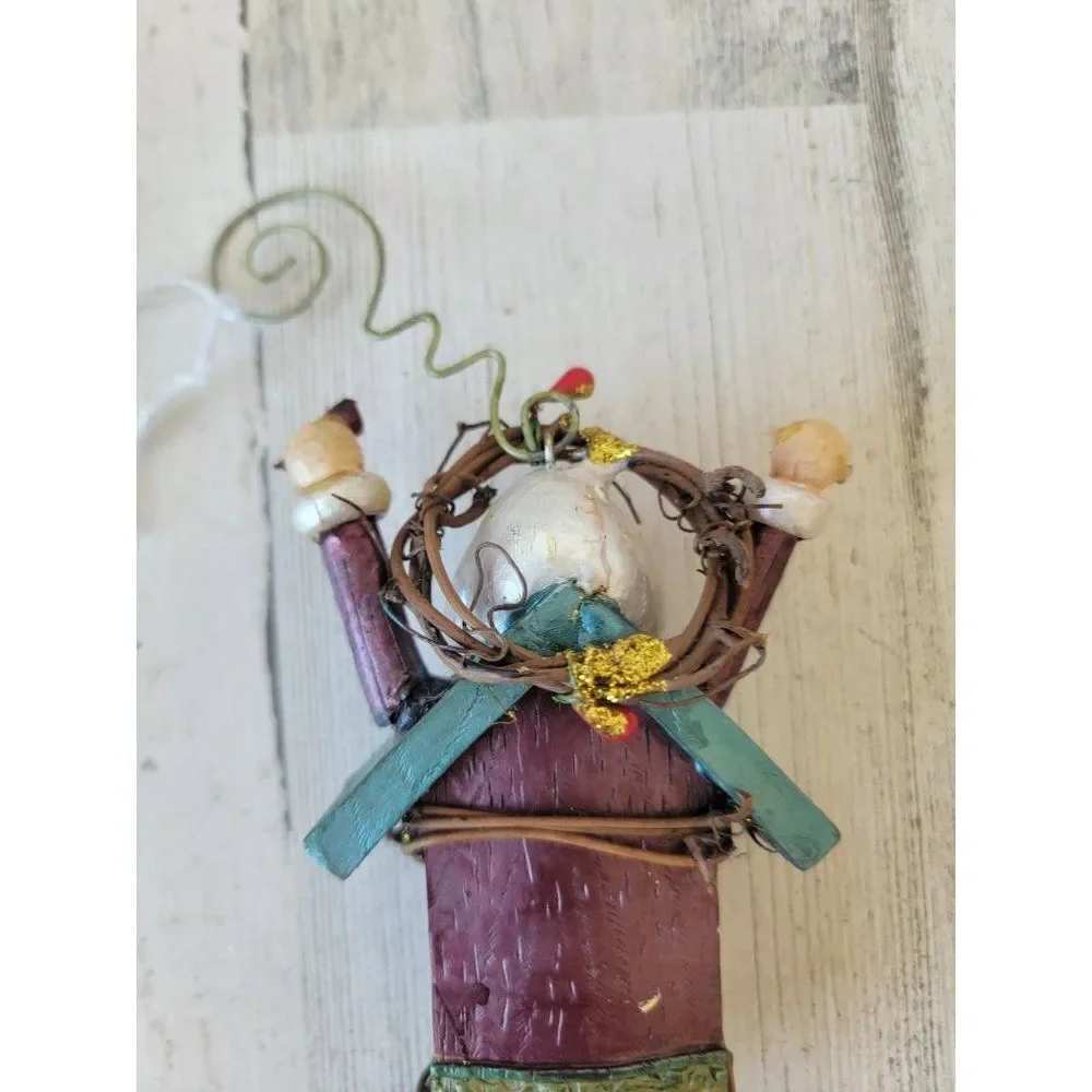 Rustic Santa Claus birdhouse ornament‎ Xmas